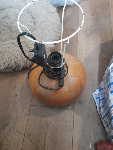 Large handmade wooden lamp - large, no