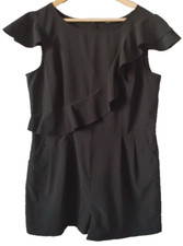 Love Label Black cap Sleeve Playsuit Size 16