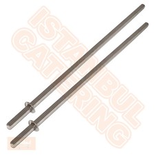 2x Stainless Steel 81cm Pole