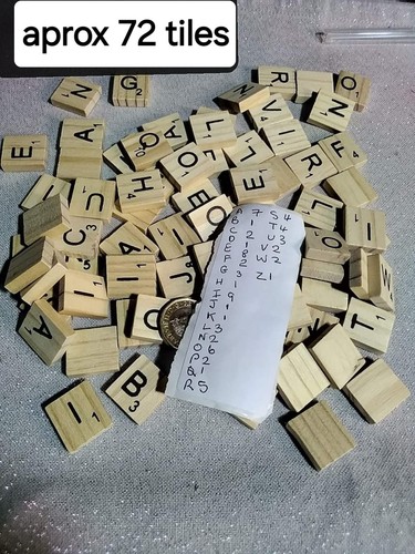 Wooden scrabble tiles new - 72,