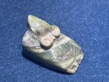 Chinese old Shang Dy Green Jade Carved Xiao Eagle Bird Figure Statue Pendant