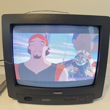 SHARP 37GT-25H COLOUR CRT 14” TV IDEAL FOR VINTAGE RETRO GAMING CONSOLES