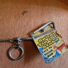 Dog Metal Ground Stake Tether Anchor Screw In Ground Stake Pet Lead Pole 42cm