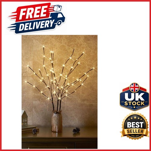 Brown wrapped led twig lights - brown,