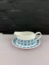 Royal Tuscan 1970's Charade Gravy Boat and Stand / Drip Plate Set