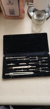 Vintage Kern Aarau Swiss Math & Engineer's 10-piece Drafting Compass Set in Case