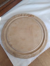 Vintage Reproduction Antique Style Bread Board with Bread + Wheatsheaf Design