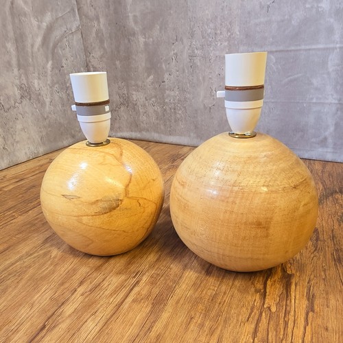 Vintage pair wooden ball - wooden,