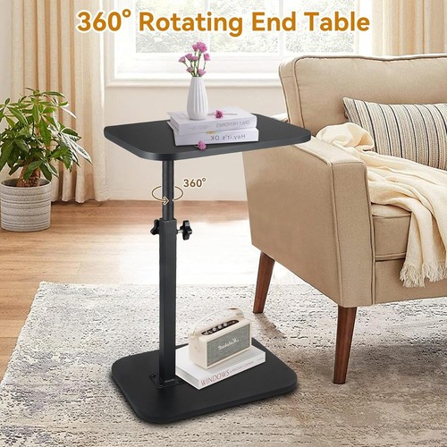 Shaped sofa side end table - side,