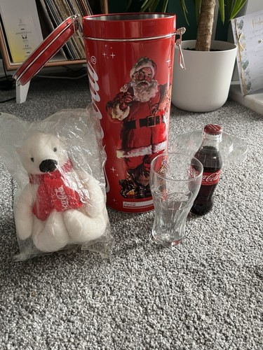 Christmas santa coca cola tin - christmas,
