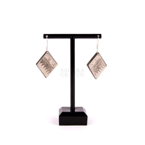 Tuareg earring silver cross - tuareg,