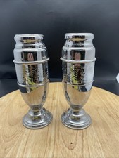 Chrome Vases x 2 Vintage