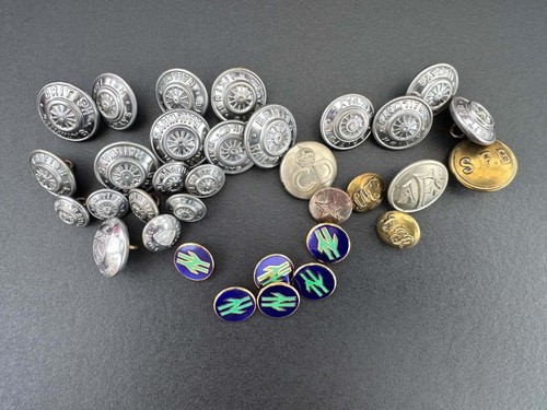 Over vintage buttons many - over,