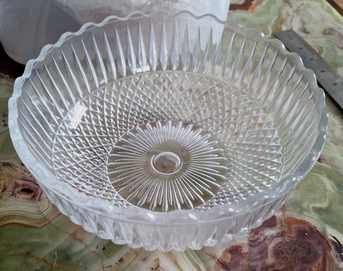 Vintage glass serving - glass, 1/2”