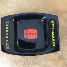 Vintage, Red Barrel Ashtray, Large Pub Ashtray Rare by Bristol Pottery