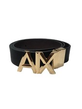 Mens Armani Leather Belt Suitable For 32 to 34 Waist(mv05872)golden Reversible