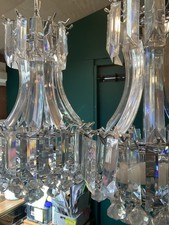 2x Vintage Crystal Chandelier