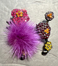 Rhinestones And Fur Black