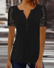 Womens Lace V-Neck Tops