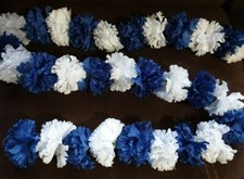 Blue white dashboard garland - ,