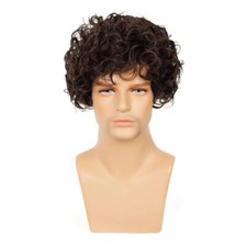 Short men wig curly - men,
