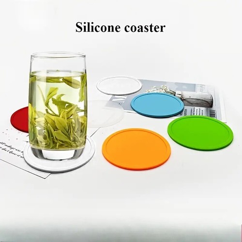 6pcs silicone coasters rubber - coasters,