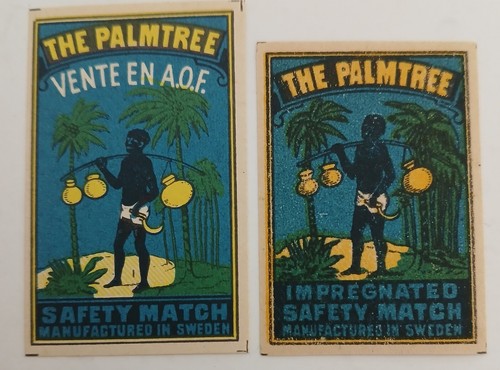 Old matchbox labels the - old, palm