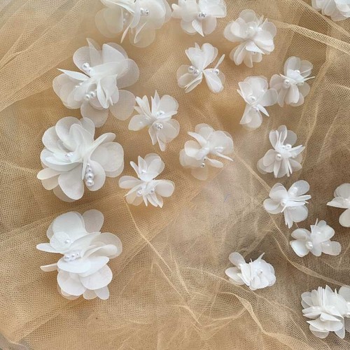 Silk flowers costume trim - 3d,