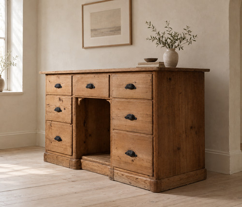 Victorian pine dresser base - victorian,