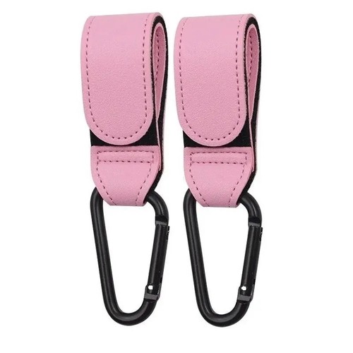 Leather buggy clips pram - 2x,
