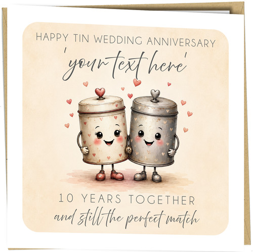 Cb111 personalised 10th tin - #cb111,
