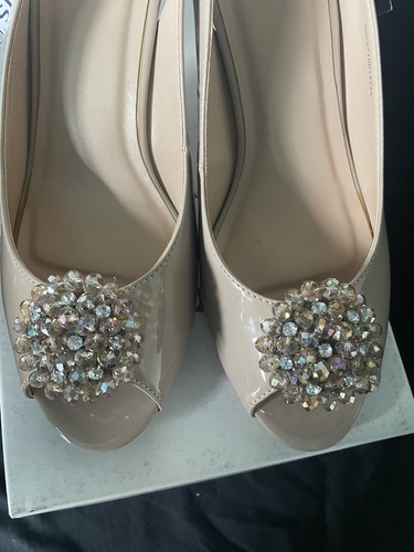 Lotus nude slingback peep toe - nude,