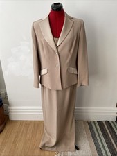 Luis Civit Stunning Champagne Gold Skirt with Blazer Size UK 12