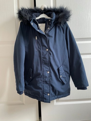 Navy blue padded coat - blue,