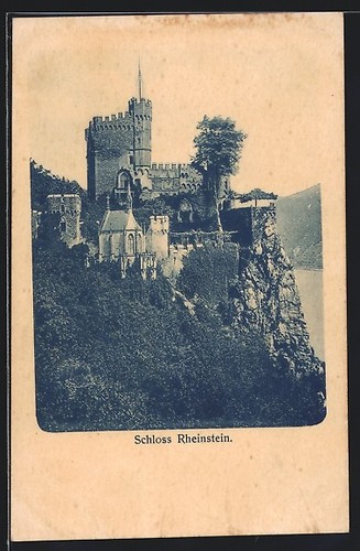 Rheinstein castle view with - castle,,