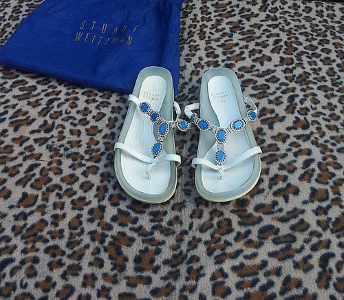 Stuart weitzman white leather - stuart,