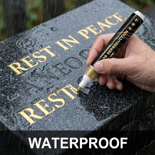 Golden tombstone marker pen - golden,