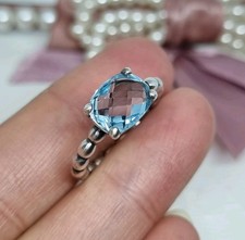 Genuine Pandora Cool Breeze Blue Topaz Ring Size 54 ?  S925 ALE  Discontinued 