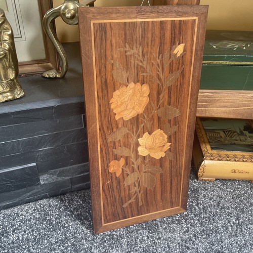 Vintage marquetry wall panel - marquetry,