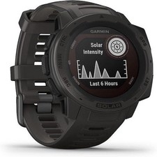Garmin Instinct Solar Rugged Outdoor GPS Smartwatch Heart Rate Monitor Graphite