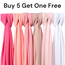 Good Quality Chiffon Hijab Head Scarf Wrap Summer Shawl Muslim Ladies 80 Colours