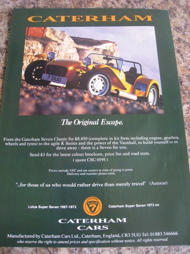 Caterham the original - caterham, escape