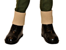 Vintage Action Man VAMAN Repro 1/6th Scale Tan Elastic Boot Gaiters (one pair) 