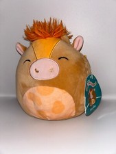 Squishmallows Nassim the Cow -  WITH TAGS - RARE TO FIND! 7.5” TAG BENT