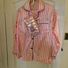 pj's - Pink Striped Satin