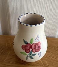 Small Poole pottery vase miniature vase 7 cm high hand painted