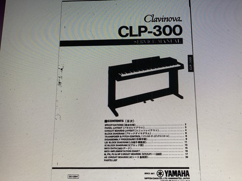 Yamaha clp 300 service - clp-300,