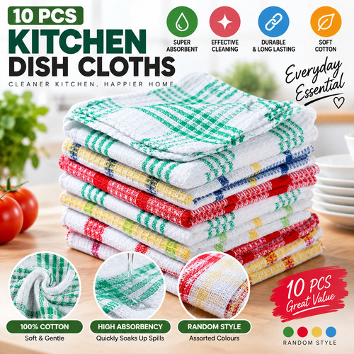 Pcs kitchen dish cloths - 10,