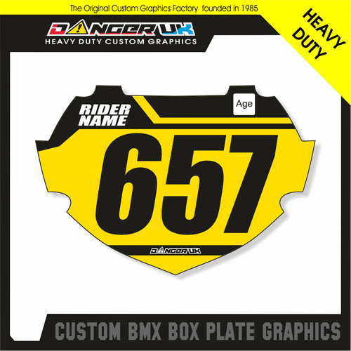 Custom bmx race plate fits - custom, box
