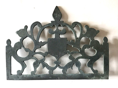 Bronze pediment lantern - bronze, pediment,